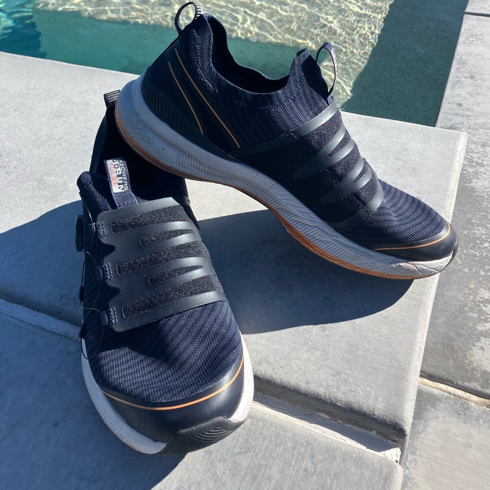 Skechers Navy and Orange Men's Shoes Twist Fit